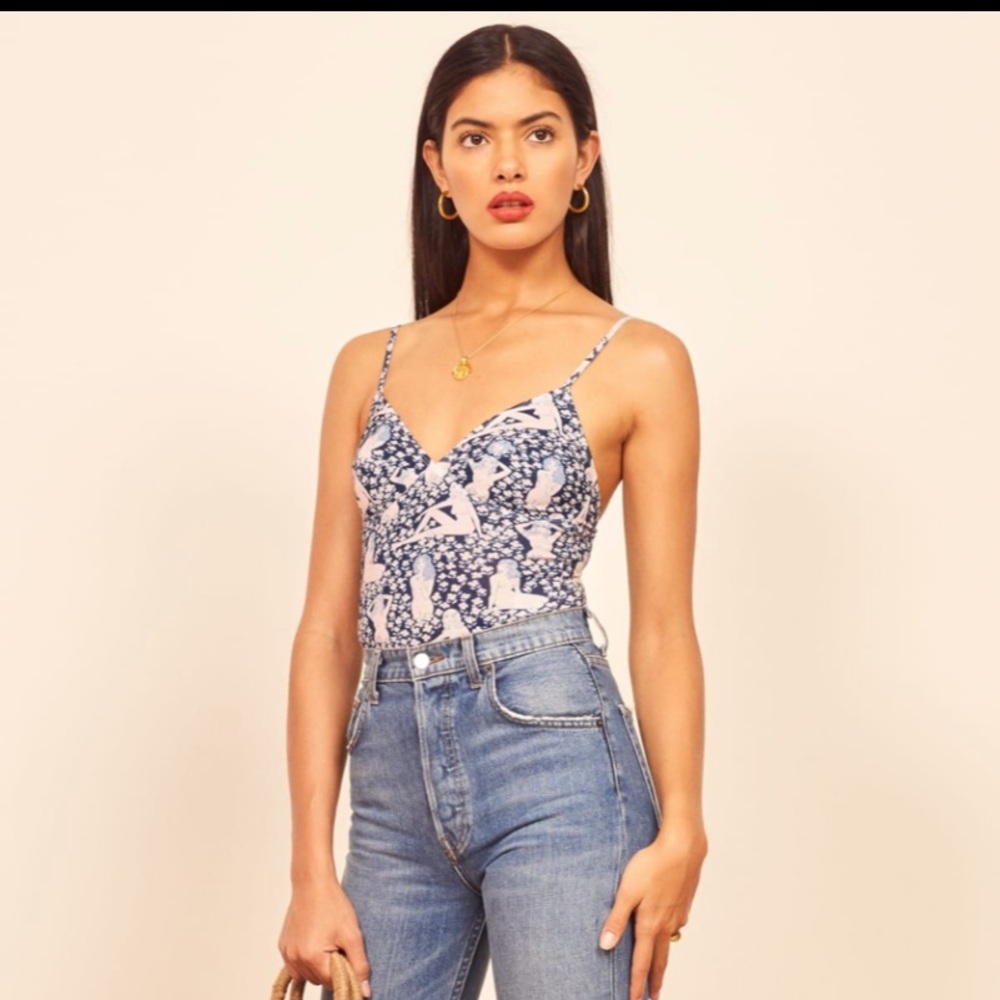 Reformation Blue Ladies Bodysuit/Leotard